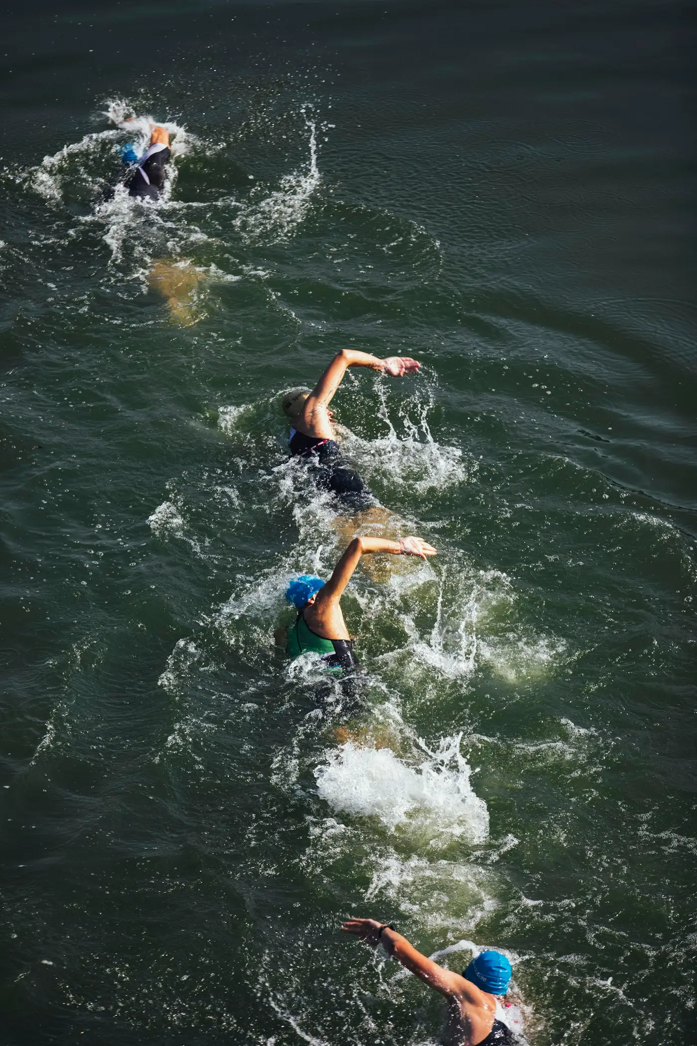 Schwimmstart beim Triathlon in Erlangen